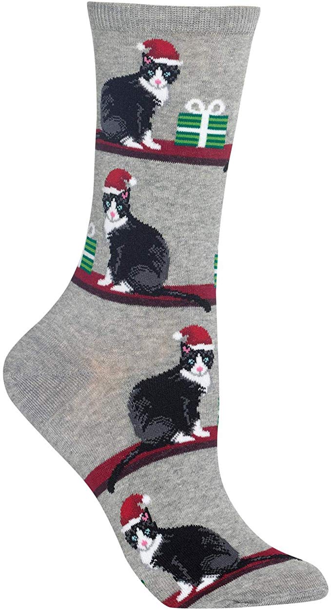 Calcetines con gatito navideño - Hot Sox