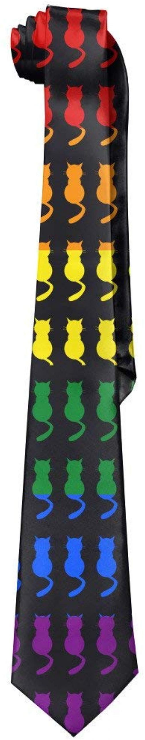 Corbata Gatuna de seda y poliéster, estilo informal, talla única - Gay Pride