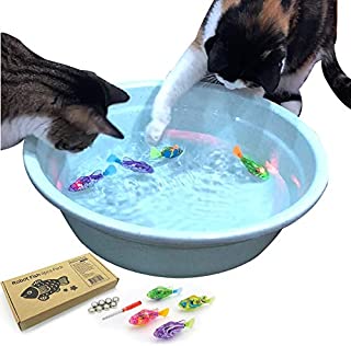 Juguete para gatos de Robot Fish con luz LED (4 unidades)
